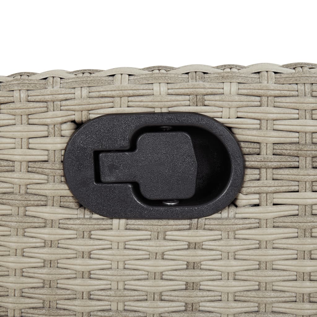 Set Pranzo da Giardino 5pz con Cuscini Grigio Chiaro Polyrattan - immagine 7