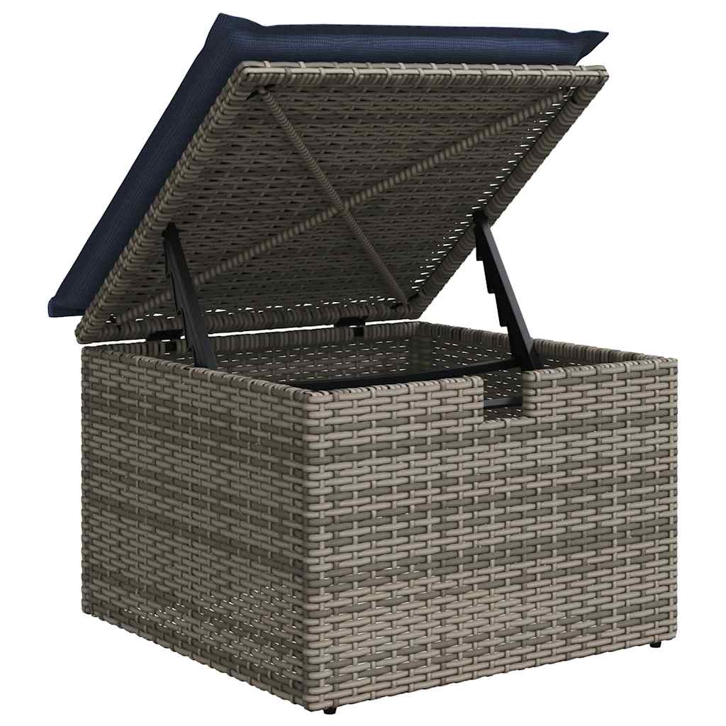 Set Divano da Giardino 6 pz con Cuscini Grigio in Polyrattan - immagine 9