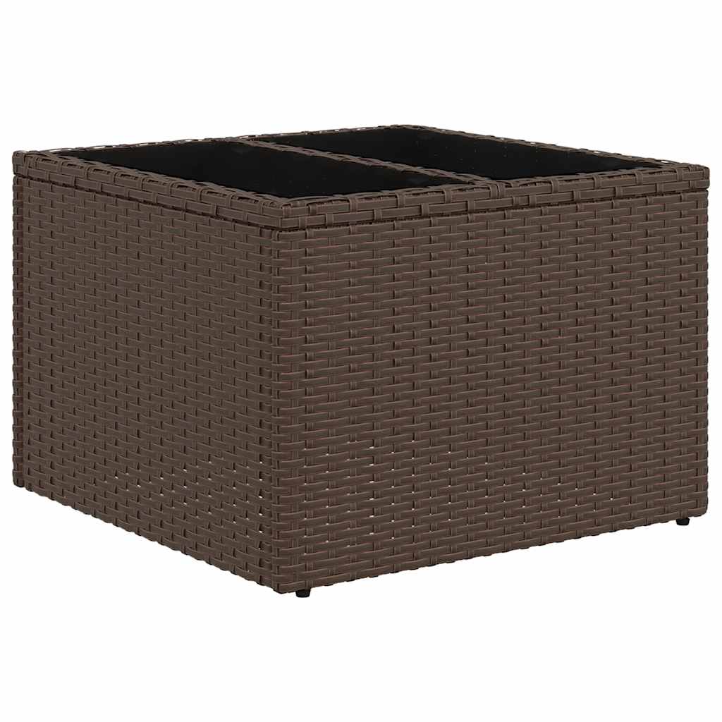 Set Divani da Giardino 11 pz con Cuscini Polyrattan Marrone - immagine 6
