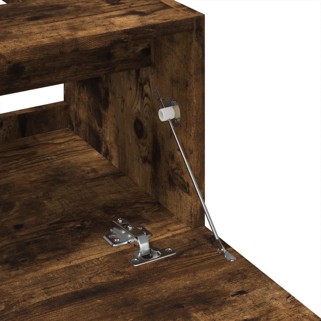 Mobile Lavabo Rovere Fumo 80x33x60 cm in Legno Multistrato - immagine 8