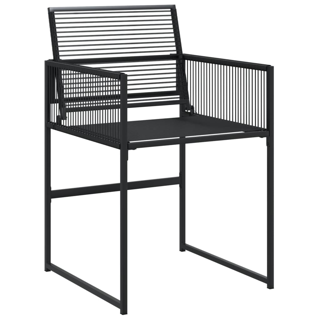 Set da Pranzo da Giardino 9 pz Nero in Polyrattan - immagine 4