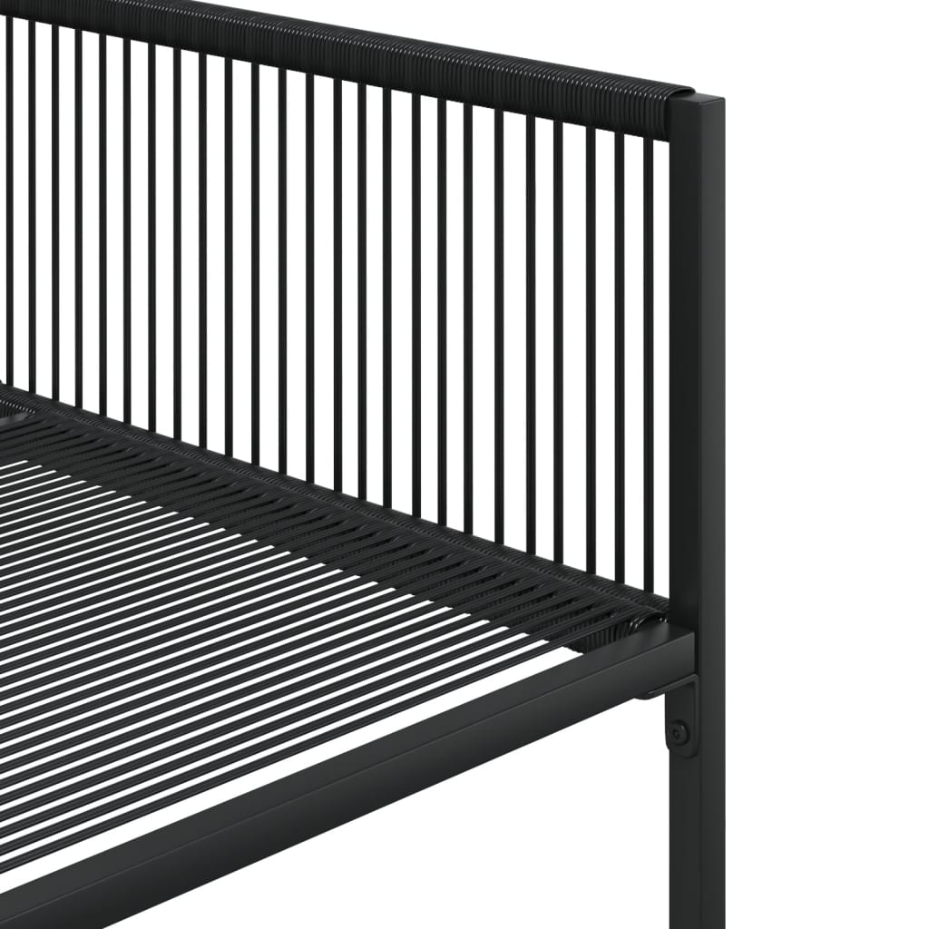 Set da Pranzo da Giardino 9 pz Nero in Polyrattan - immagine 8