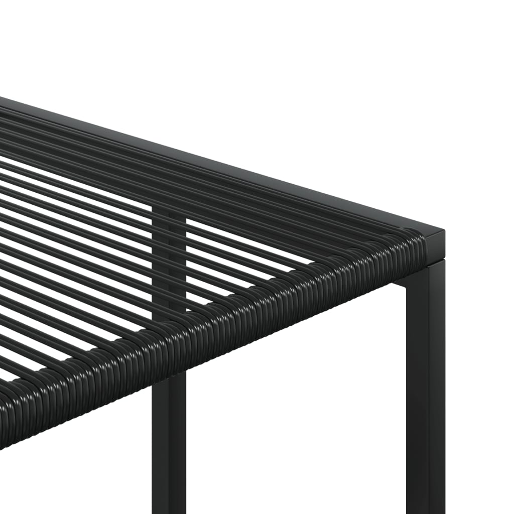 Set da Pranzo da Giardino 9 pz Nero in Polyrattan - immagine 9