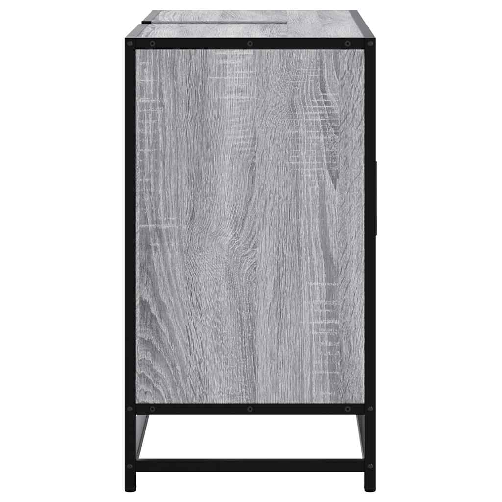 Mobile Lavabo Bagno Nero 60x30x60 cm Legno Multistrato - immagine 4