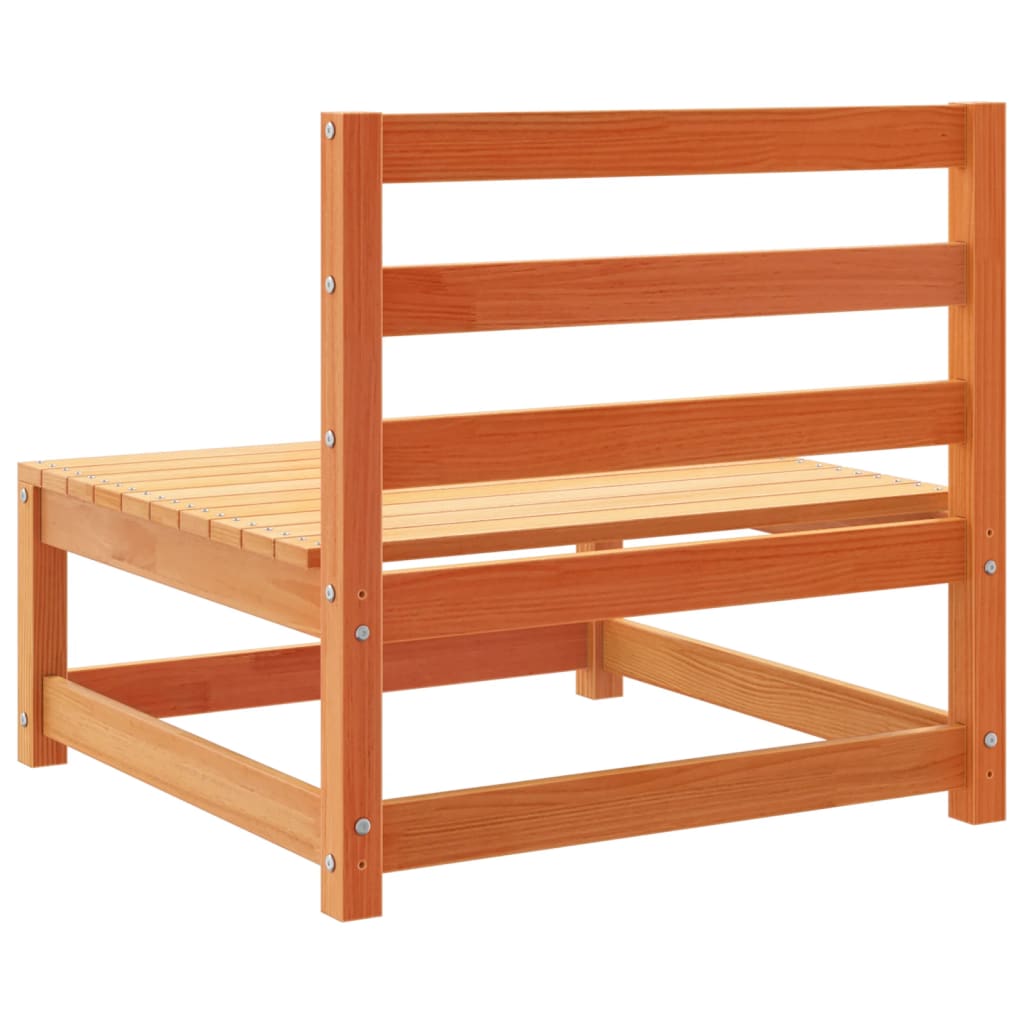 Set Divani Giardino 7 pz con Cuscini Marrone Cera Massello Pino - immagine 8