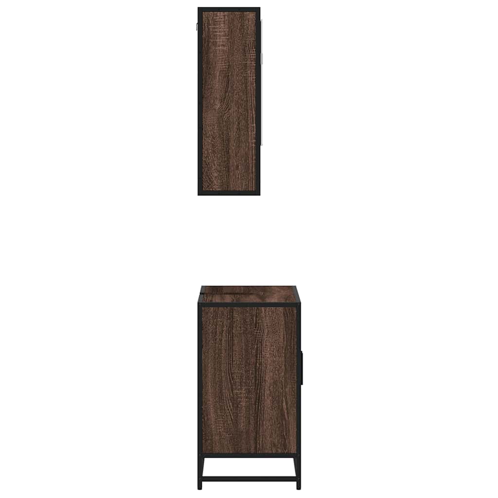 Set Mobili da Bagno 2 pz Rovere Sonoma in Legno Multistrato - immagine 5