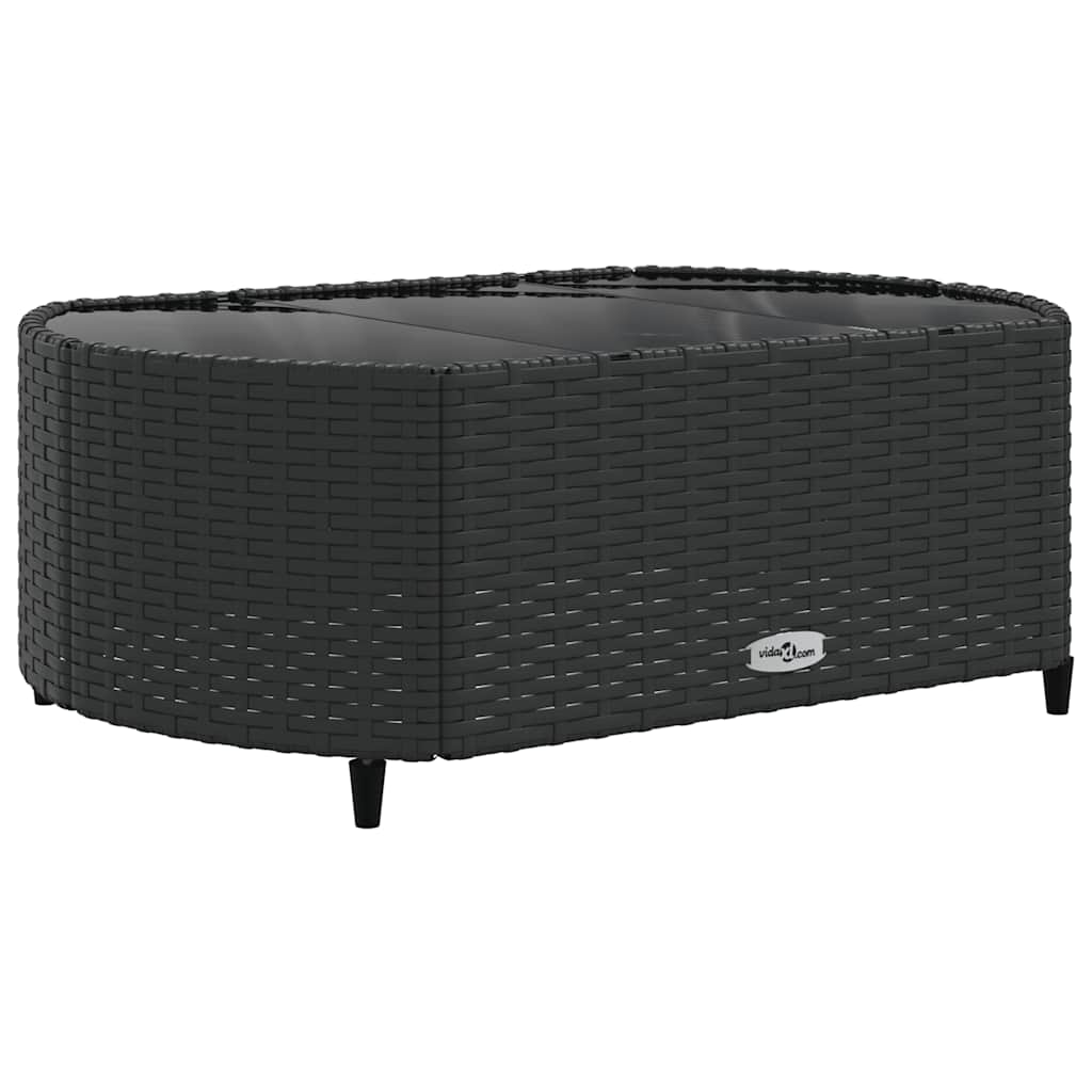 Set Divani da Giardino 10pz con Cuscini in Polyrattan Nero - immagine 5