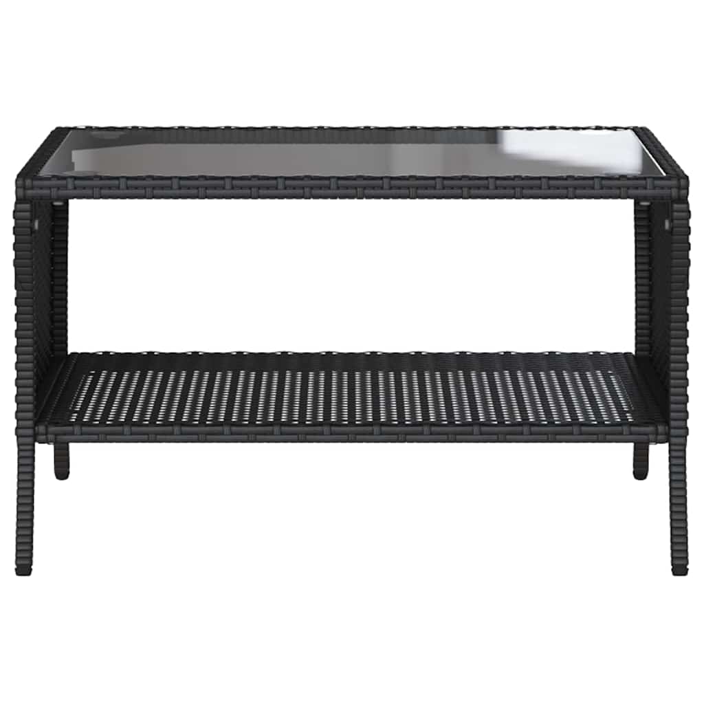 Divano da Giardino a 2 Posti Cuscini&Tavolo Nero in Polyrattan - immagine 7