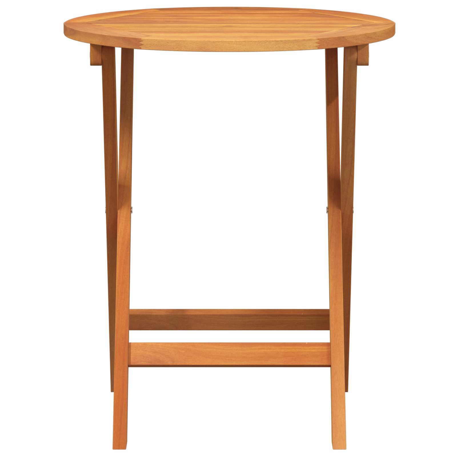 Tavolo da Giardino Pieghevole Rotondo Ø60x72 cm Legno Massello di Acacia - immagine 4