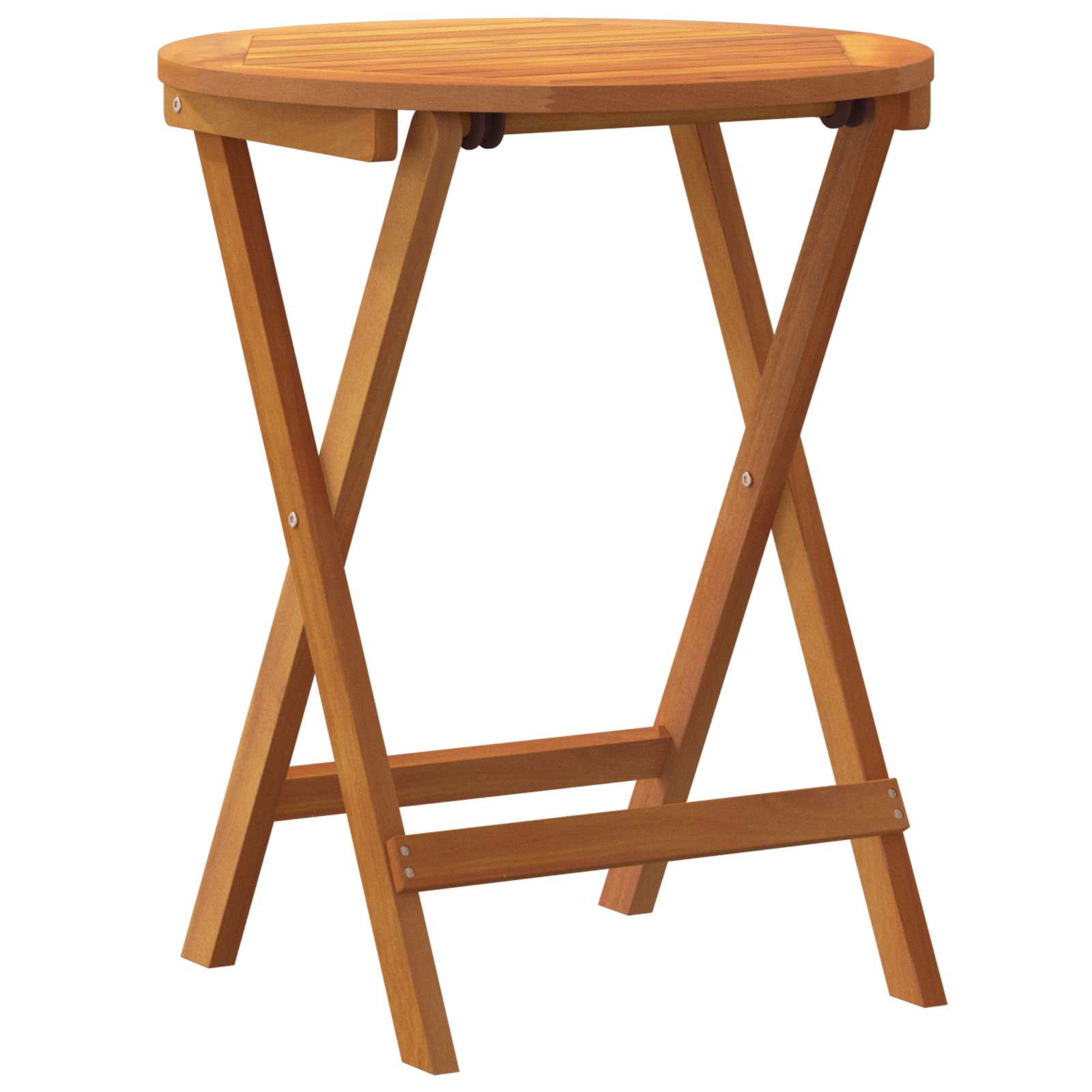 Tavolo da Giardino Pieghevole Rotondo Ø60x72 cm Legno Massello di Acacia - immagine 6