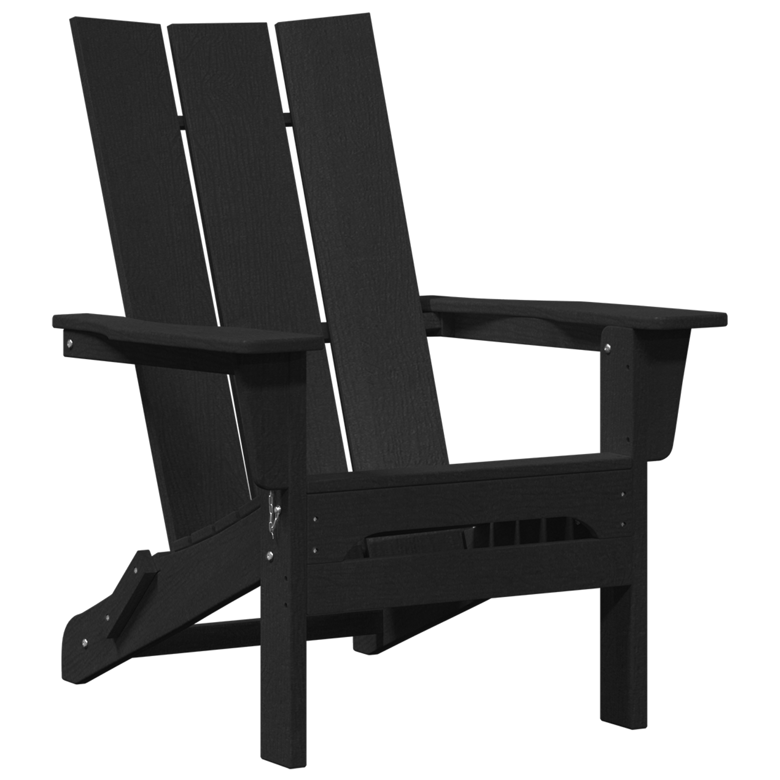 Sedie Adirondack Pieghevoli 2 pz Nero 74.5x80.5x90 cm HDPE - immagine 4