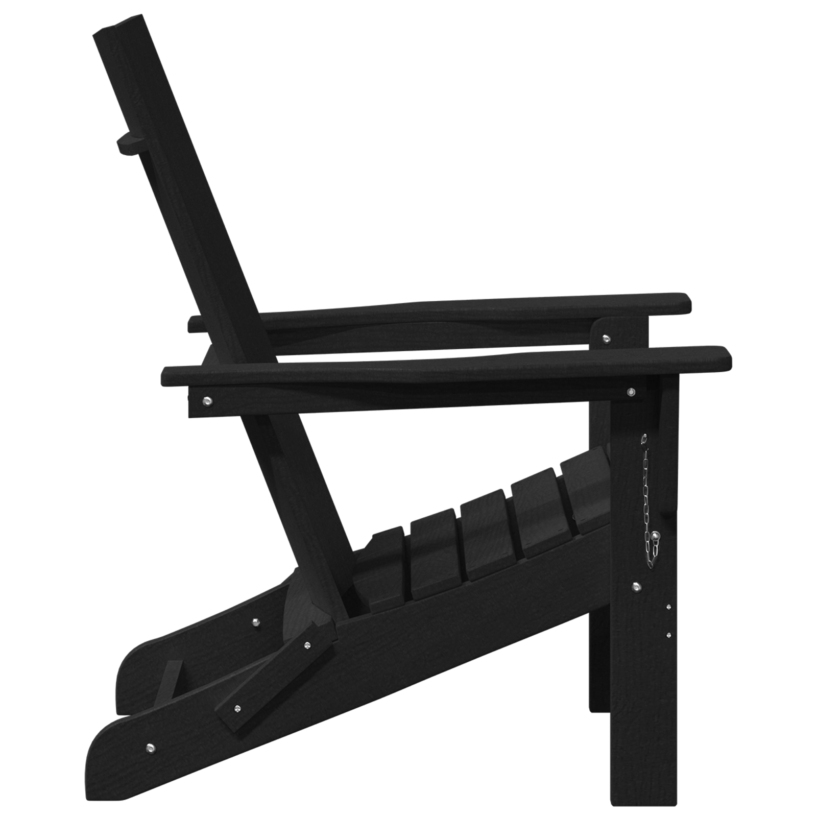 Sedie Adirondack Pieghevoli 2 pz Nero 74.5x80.5x90 cm HDPE - immagine 6