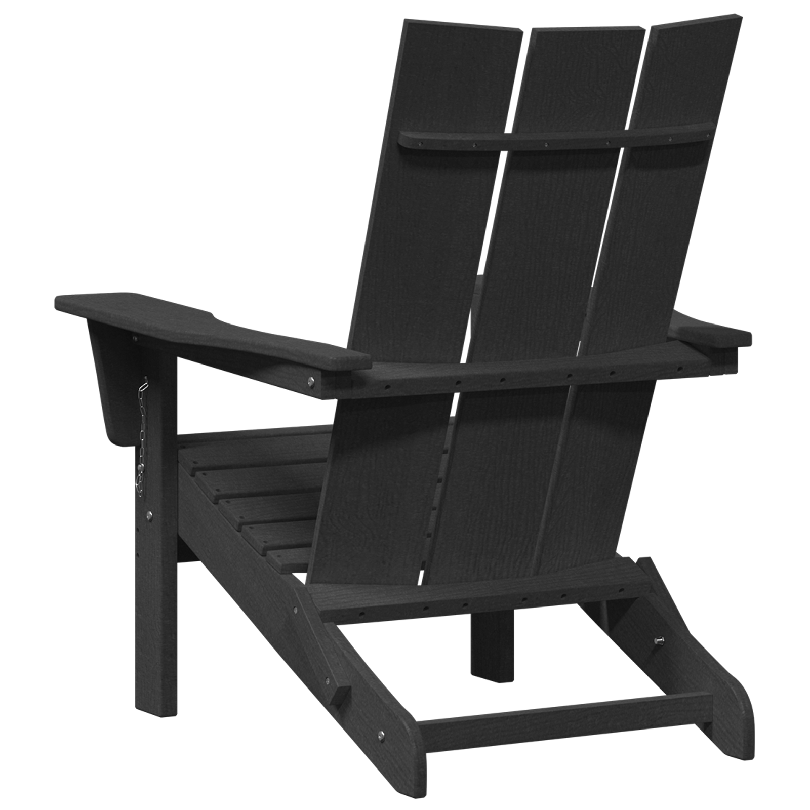 Sedie Adirondack Pieghevoli 2 pz Nero 74.5x80.5x90 cm HDPE - immagine 7