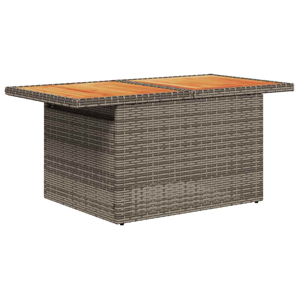 Set Divani Giardino 8 pz con Cuscini Marrone Polyrattan Acacia - immagine 7
