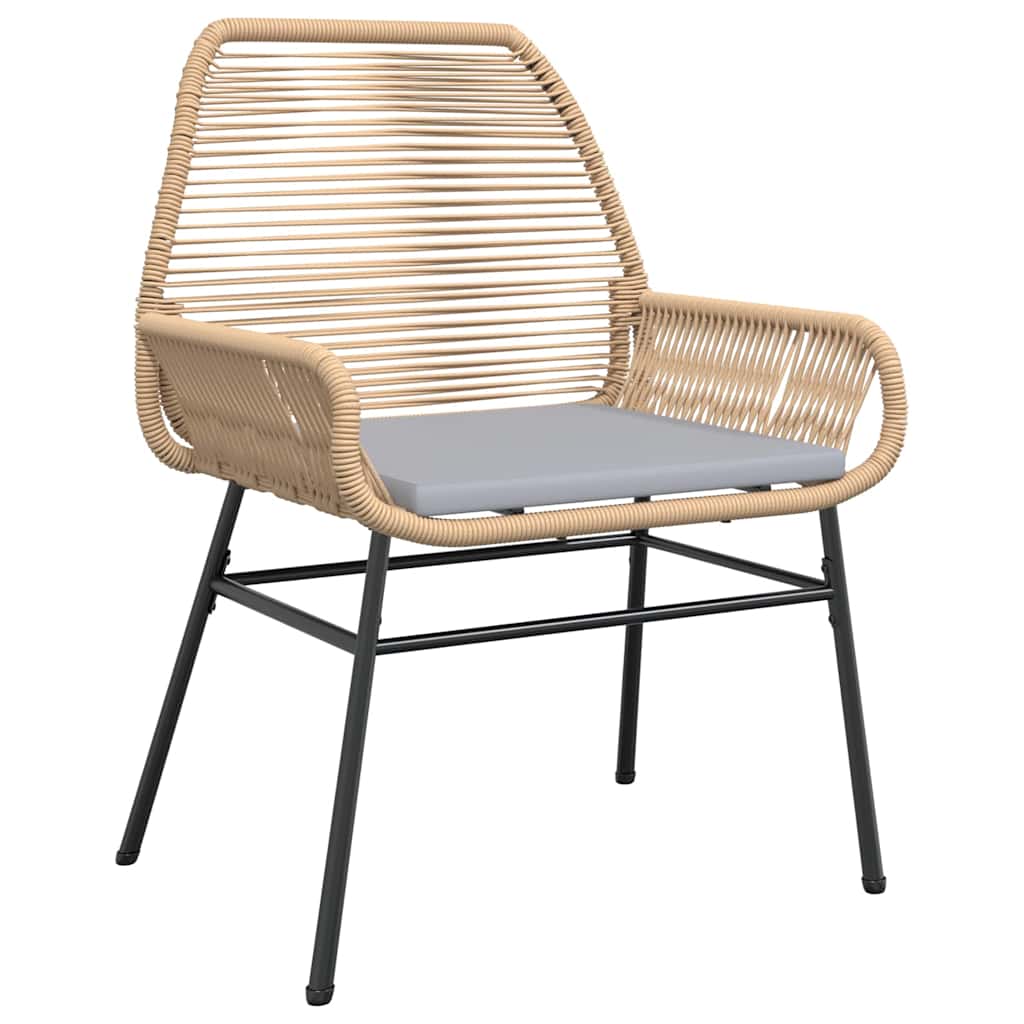 Set da Pranzo da Giardino 5pz con Cuscini Polyrattan Vetro - immagine 4