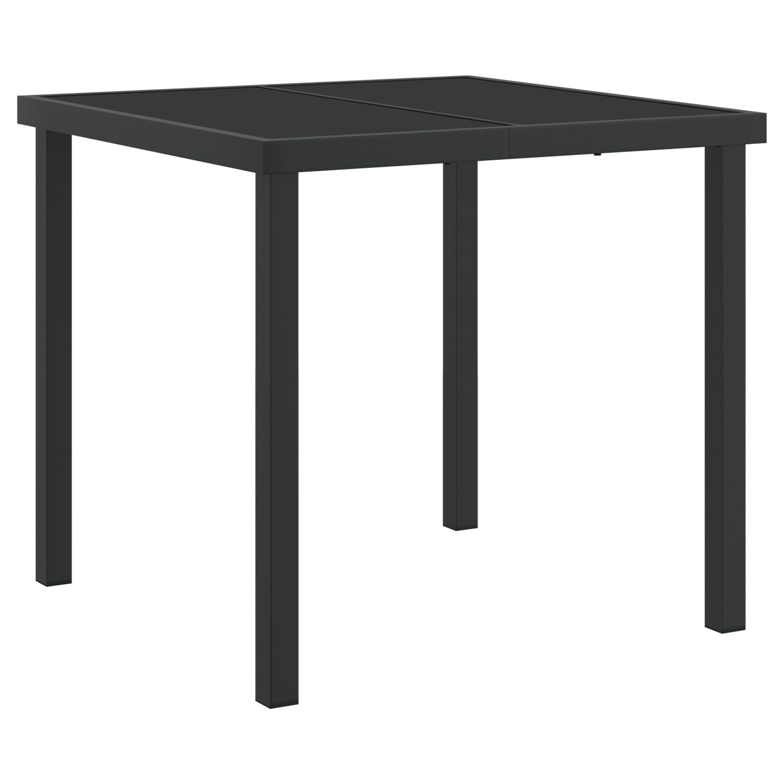 Set da pranzo da giardino 3 pezzi con cuscini in rattan nero - immagine 5