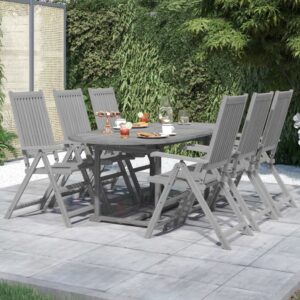 Set da Pranzo per Giardino 5 pz in Legno Massello di Acacia