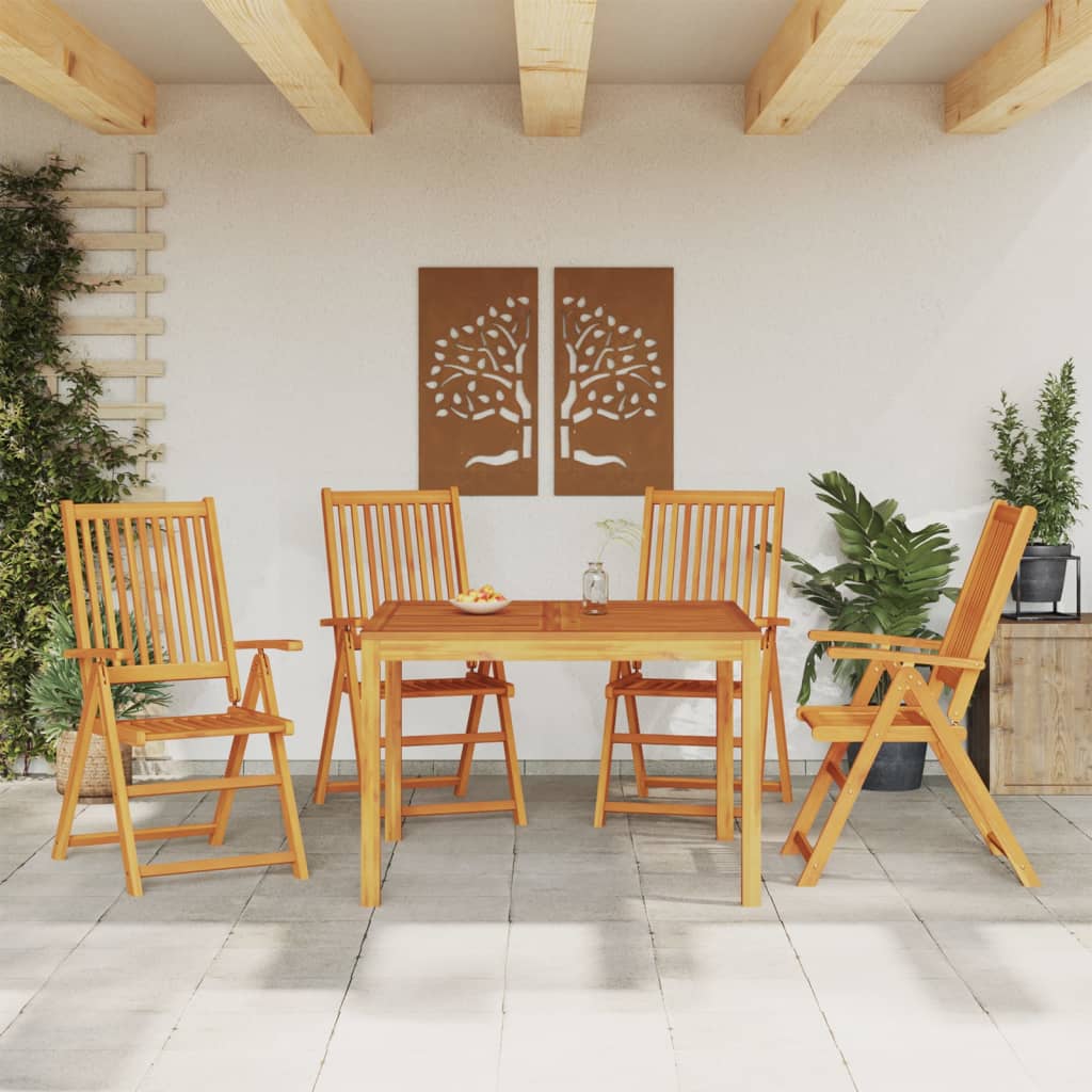 Set da Pranzo per Giardino 3 pz in Legno Massello di Acacia