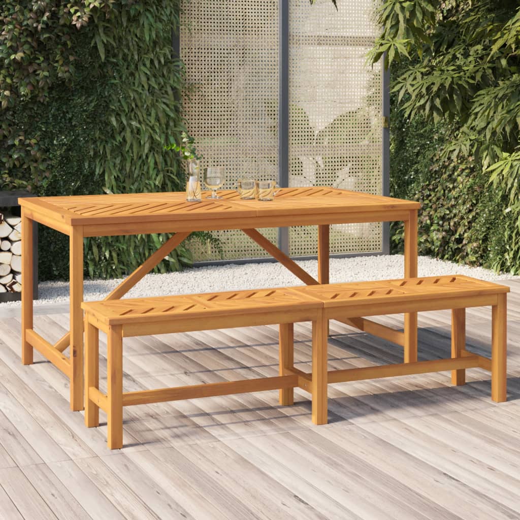 Tavolo da Pranzo da Giardino 90x90x74 cm Legno Massello Acacia