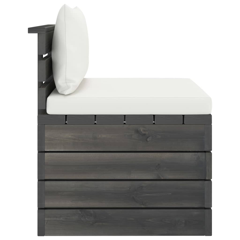 Set Divani da Giardino su Pallet 2 pz con Cuscini Massello Pino - immagine 6