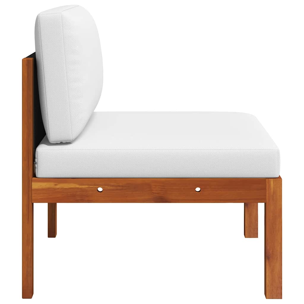 Divani Angolari da Giardino 2 pz con Cuscini in Legno di Acacia e Corda - immagine 5