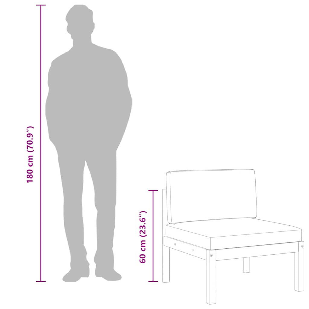 Divani Angolari da Giardino 2 pz con Cuscini in Legno di Acacia e Corda - immagine 8