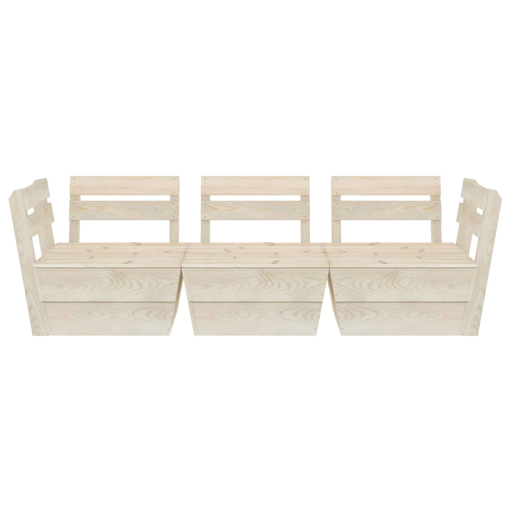Divano da Giardino a 2 Posti su Pallet Legno Abete Impregnato - immagine 3