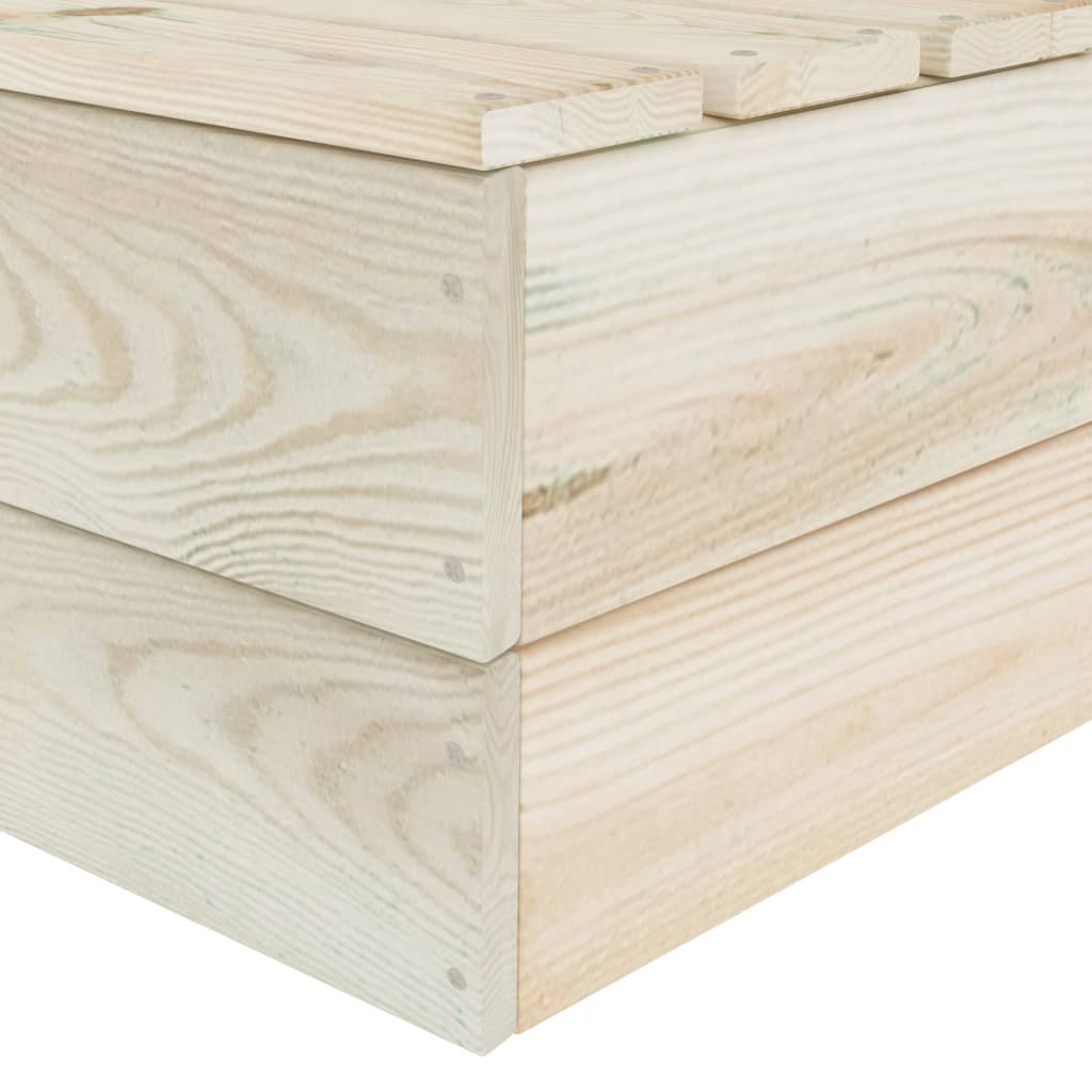 Divano da Giardino a 2 Posti su Pallet Legno Abete Impregnato - immagine 5