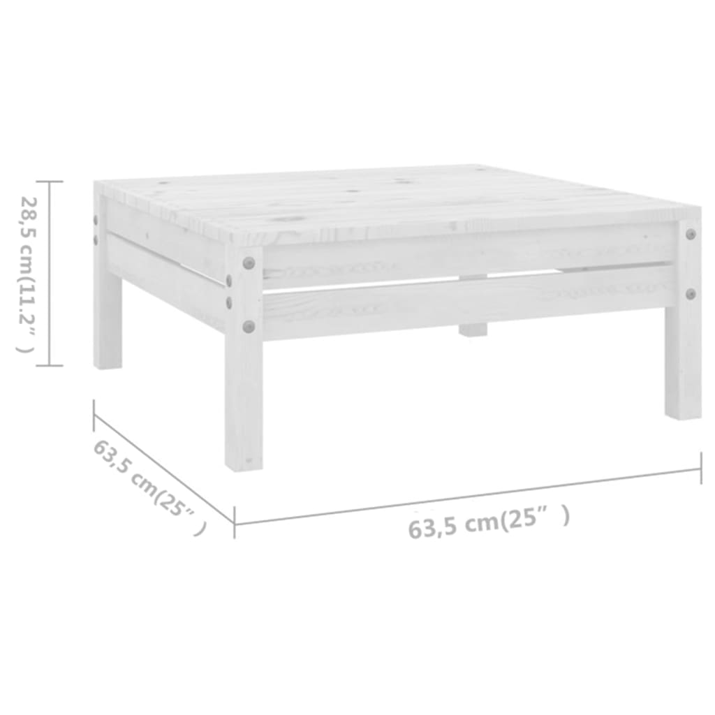 Set Salotto da Giardino 10 pz in Legno Massello di Pino Bianco - immagine 7