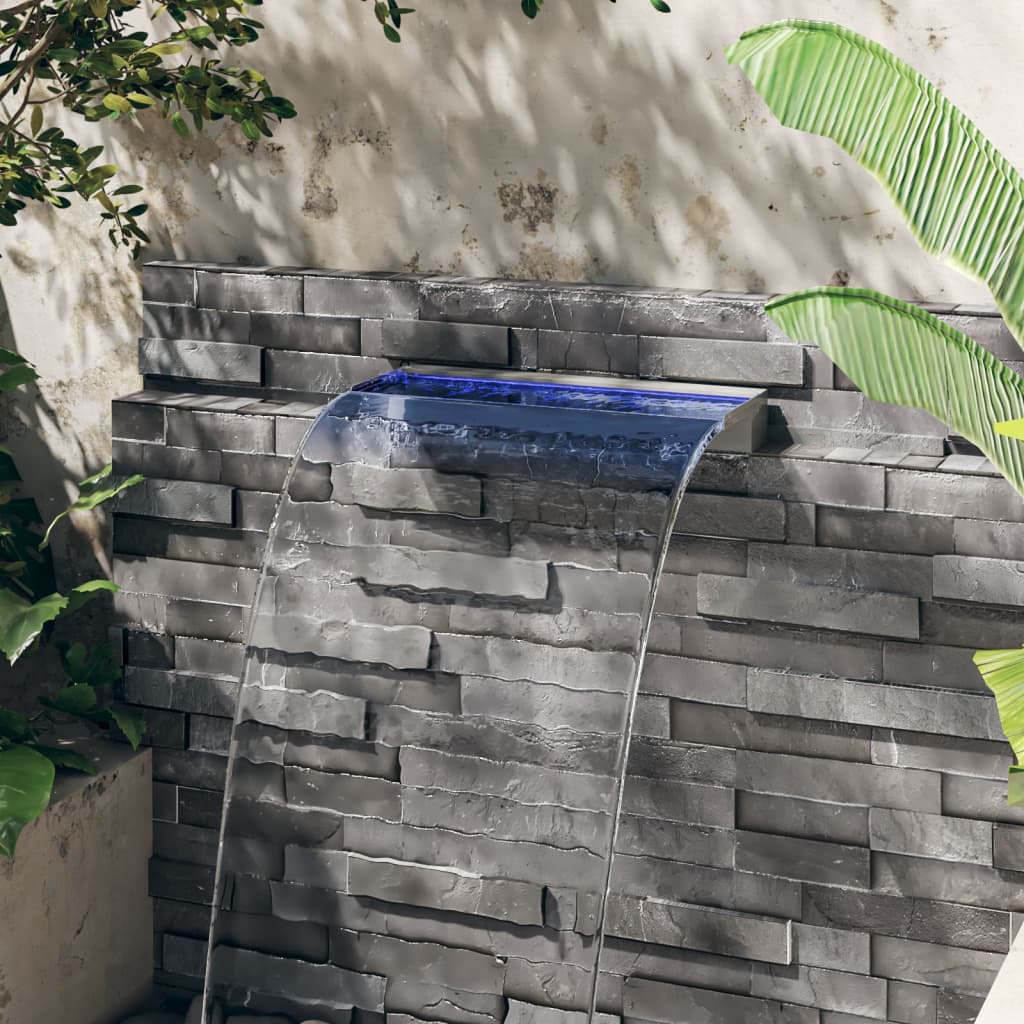 Sfioratore a Cascata con LED RGB Acciaio Inox 60 cm - immagine 3