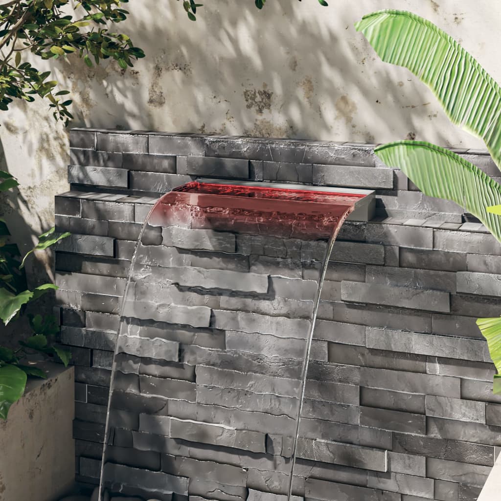 Sfioratore a Cascata con LED RGB Acciaio Inox 60 cm - immagine 4