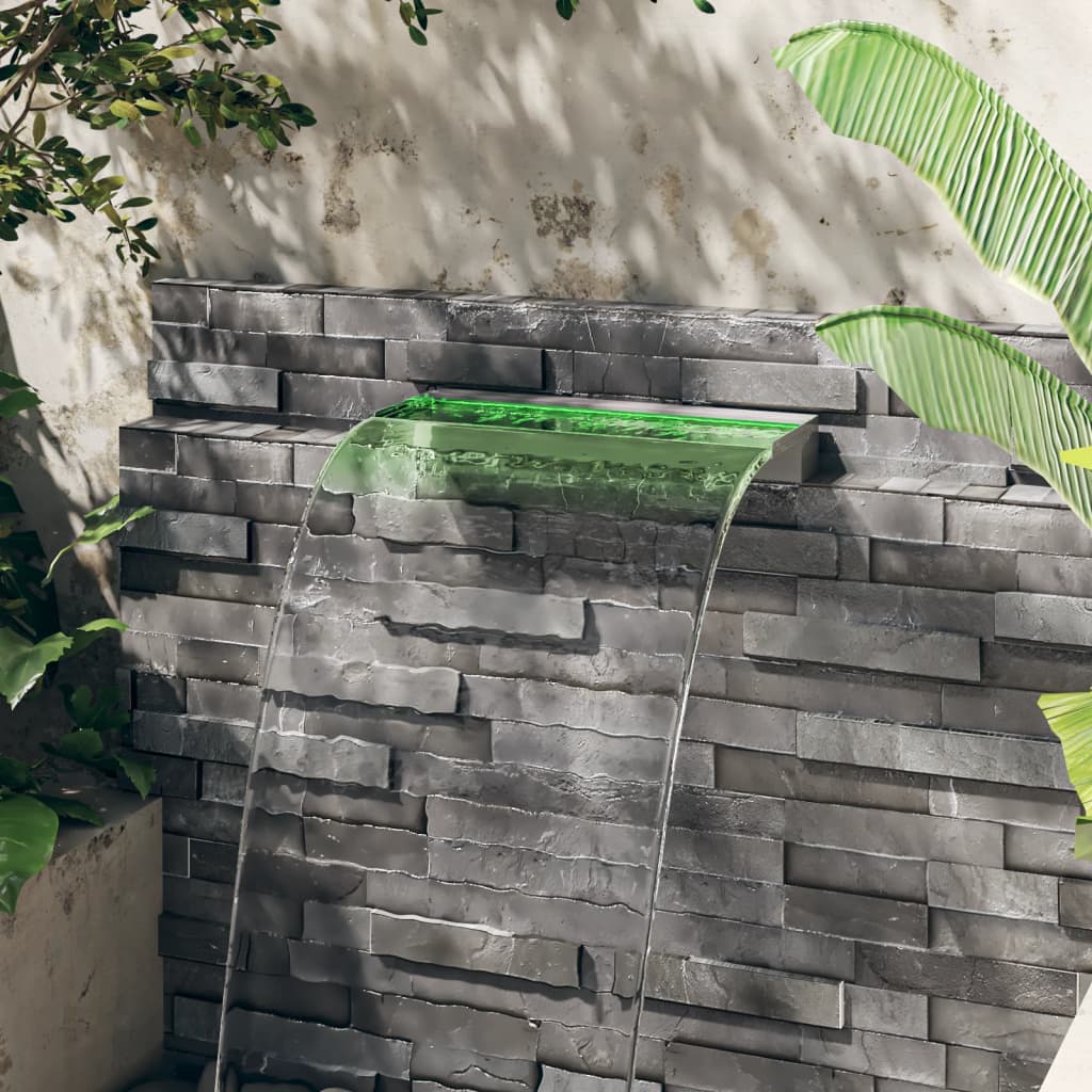 Sfioratore a Cascata con LED RGB Acciaio Inox 60 cm - immagine 5