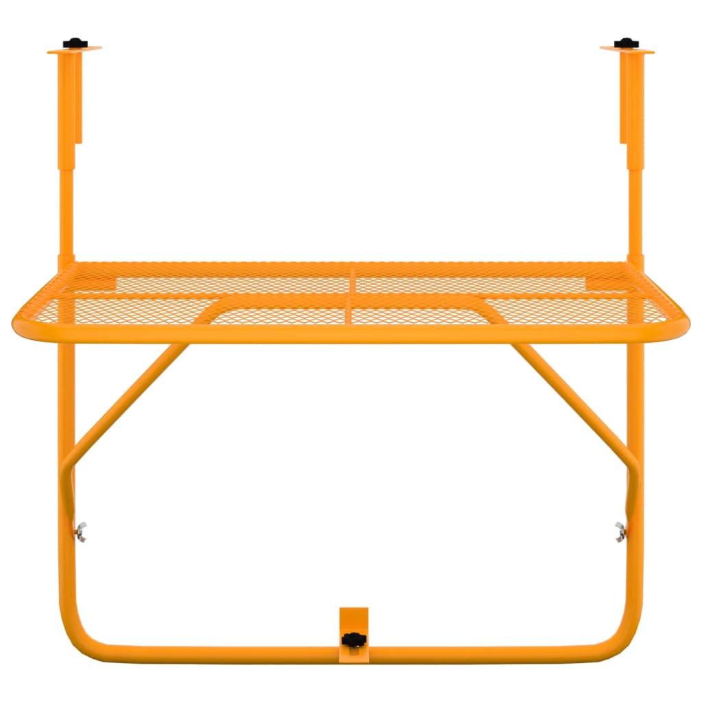 Tavolo da Balcone Giallo 60x40 cm in Acciaio - immagine 3
