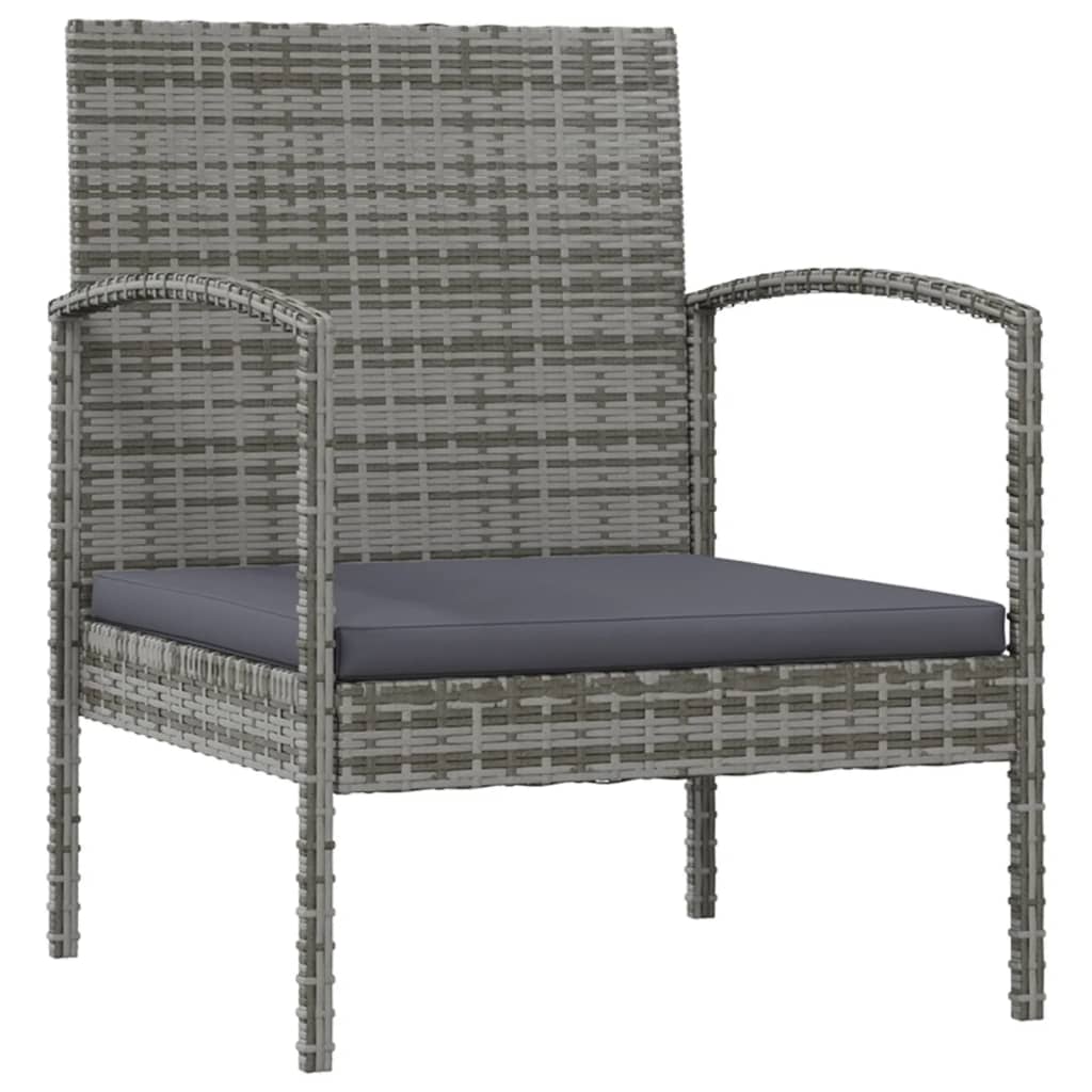 Set Divani da Giardino 16 pz con Cuscini in Polyrattan Grigio - immagine 5