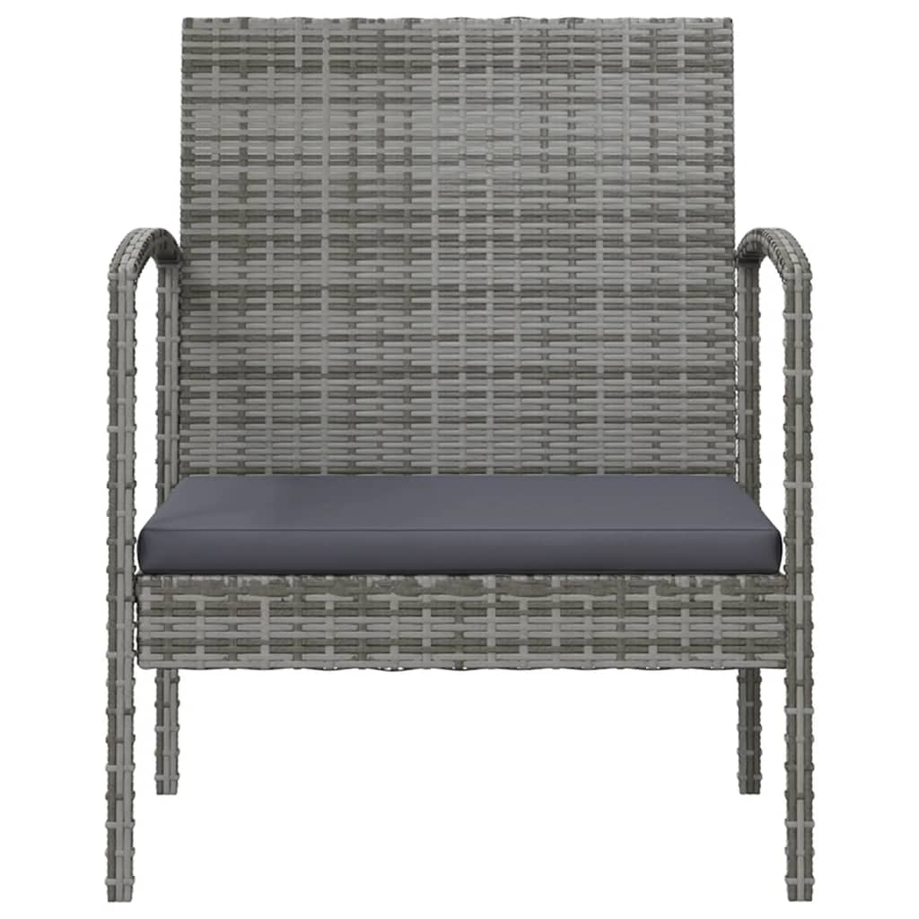 Set Divani da Giardino 16 pz con Cuscini in Polyrattan Grigio - immagine 6