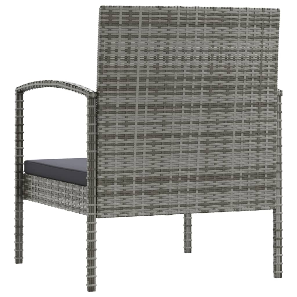 Set Divani da Giardino 16 pz con Cuscini in Polyrattan Grigio - immagine 7