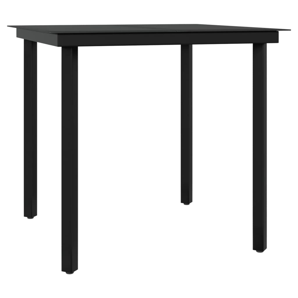 Set da Pranzo da Giardino 3 pz con Cuscini Grigio e Nero - immagine 6