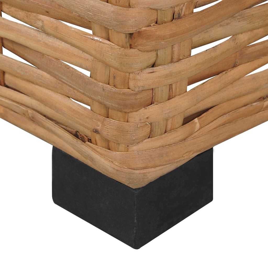 Divano Senza Braccioli con Cuscini in Rattan Naturale - immagine 7