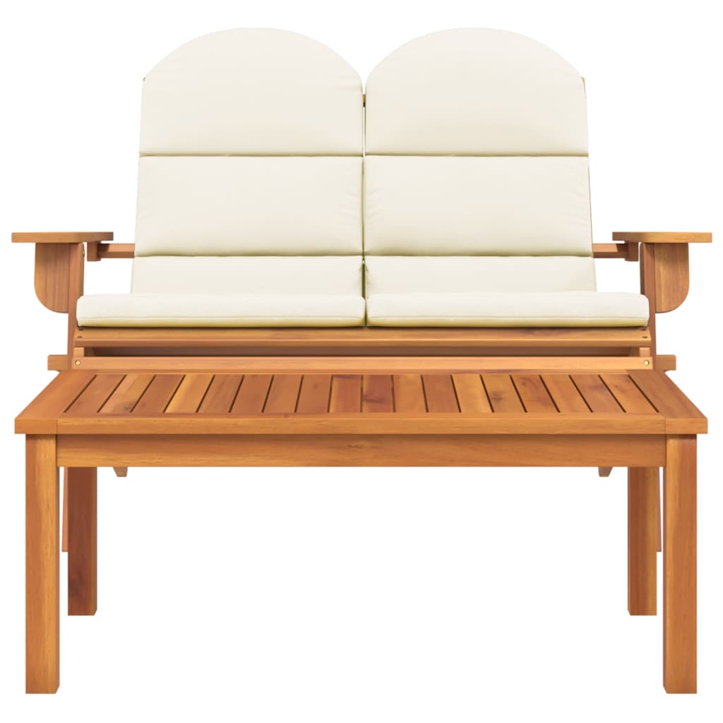 Set Salotto da Giardino Adirondack 2pz Legno Massello di Acacia - immagine 3