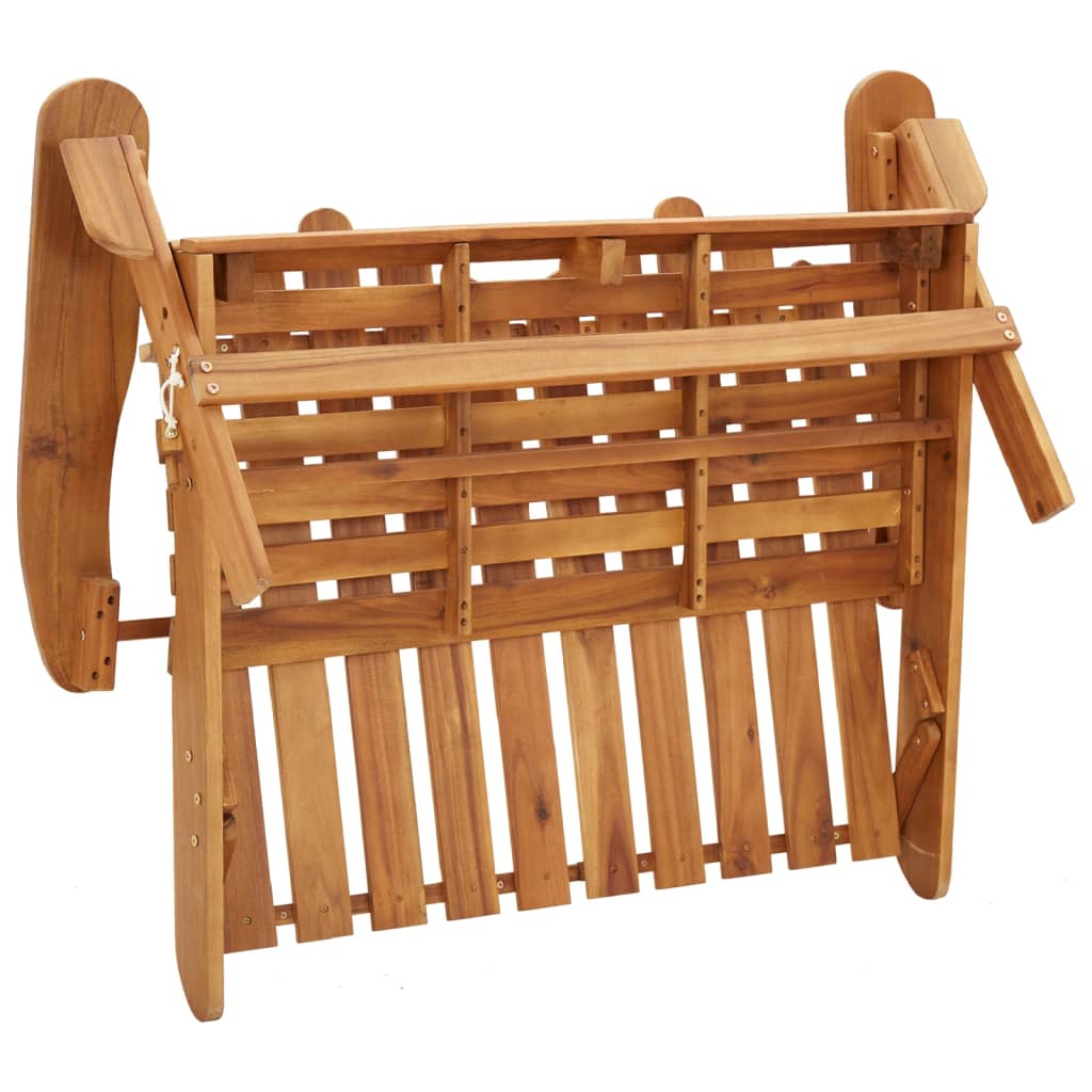 Set Salotto da Giardino Adirondack 2pz Legno Massello di Acacia - immagine 6