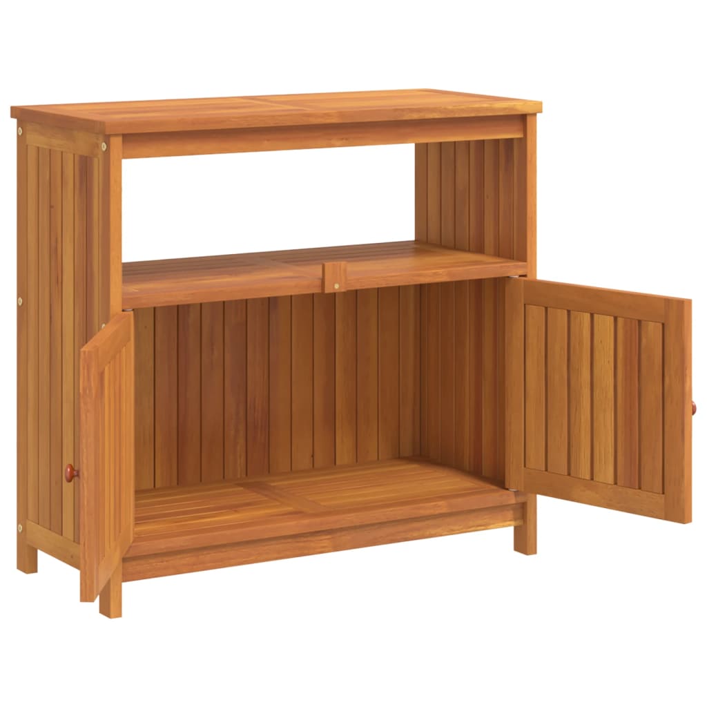 Tavolo Consolle da Giardino 80x35x75 cm Legno Massello Acacia - immagine 4