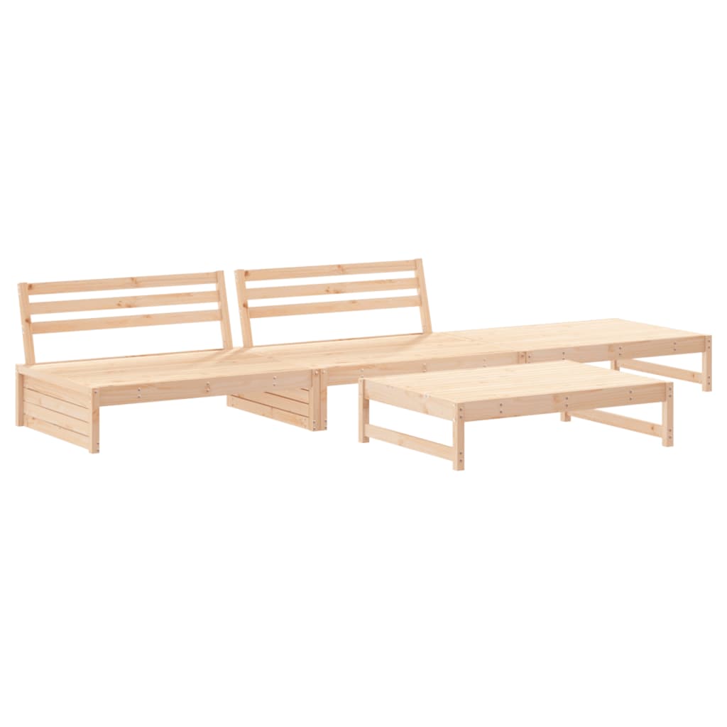 Set Salotto da Giardino 4 pz in Legno Massello di Pino - immagine 2