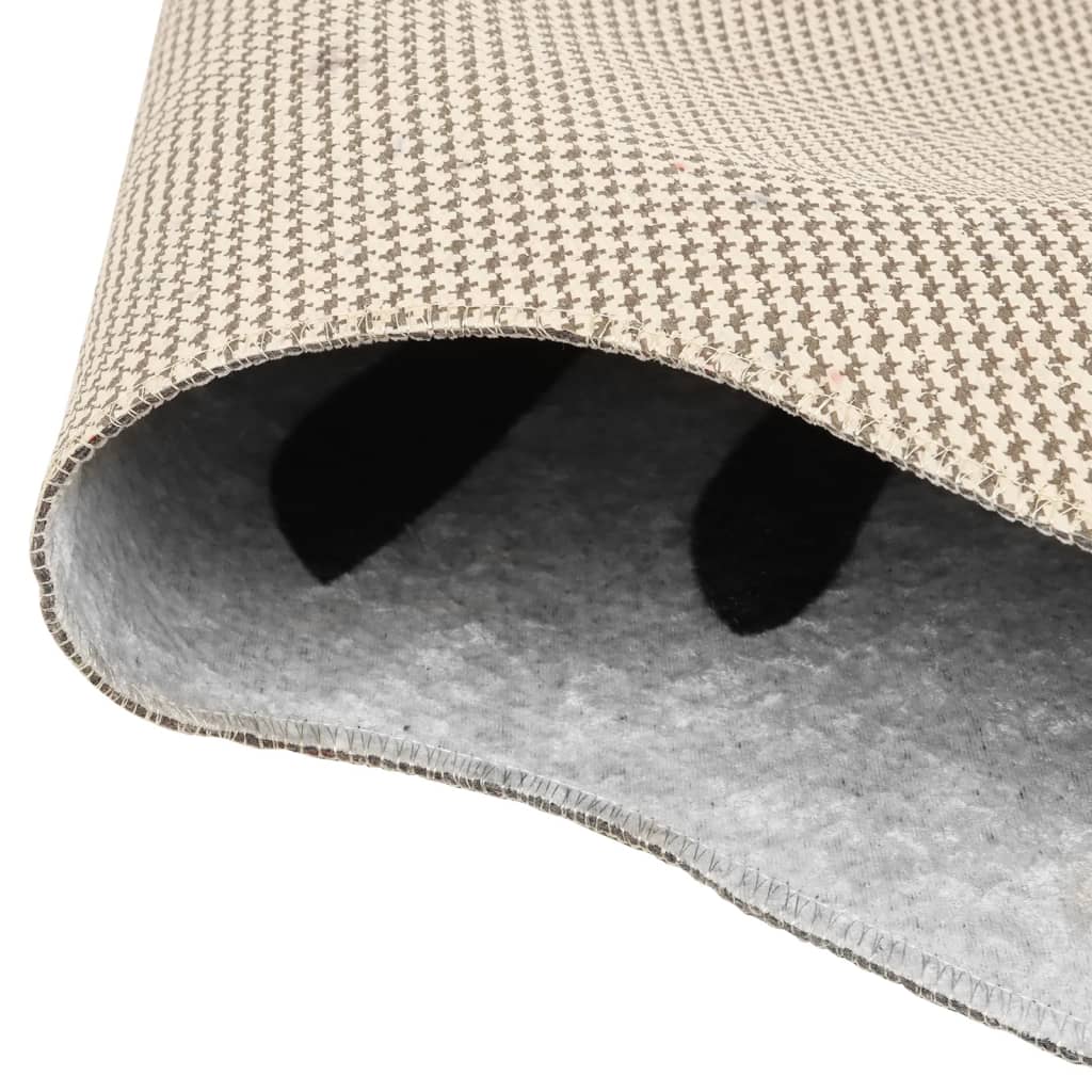 Tappeto Nero Bianco 120x170 Motivo Zebrato Lavabile Antiscivolo - immagine 3