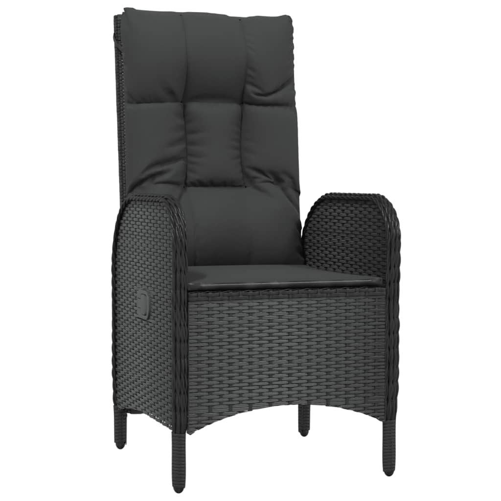 Set da Pranzo da Giardino 9 pz con Cuscini in Polyrattan Grigio - immagine 3
