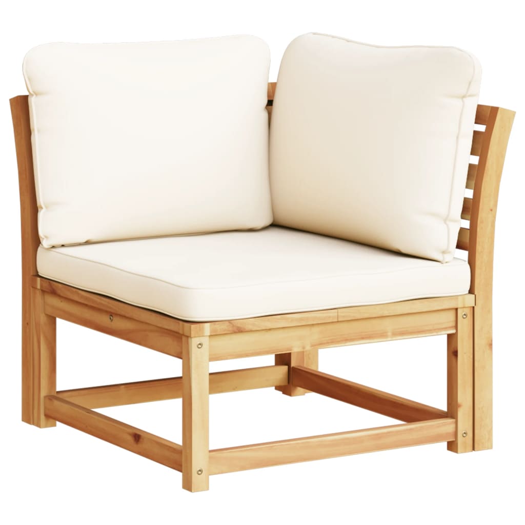 Set Mobili da Giardino 3pz con Cuscini Legno Massello di Acacia - immagine 2