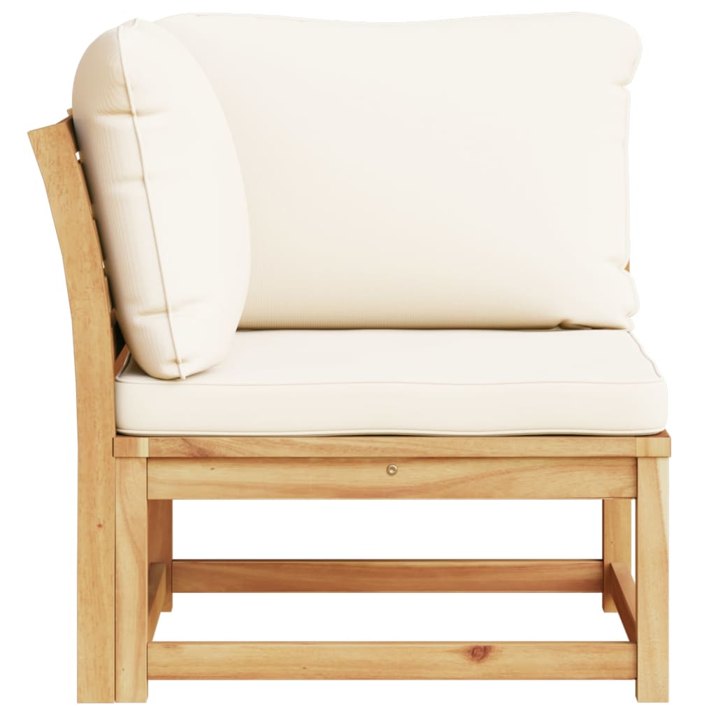 Set Mobili da Giardino 3pz con Cuscini Legno Massello di Acacia - immagine 5