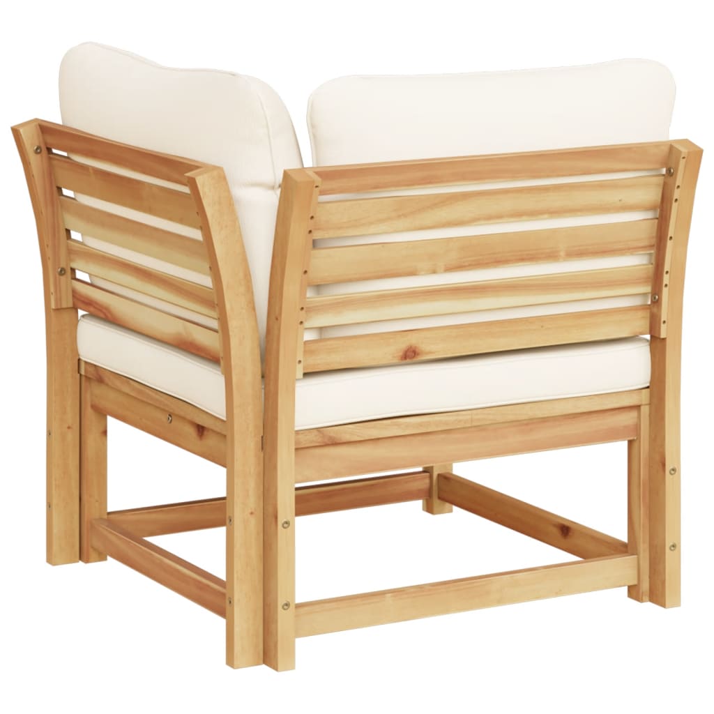 Set Mobili da Giardino 3pz con Cuscini Legno Massello di Acacia - immagine 6