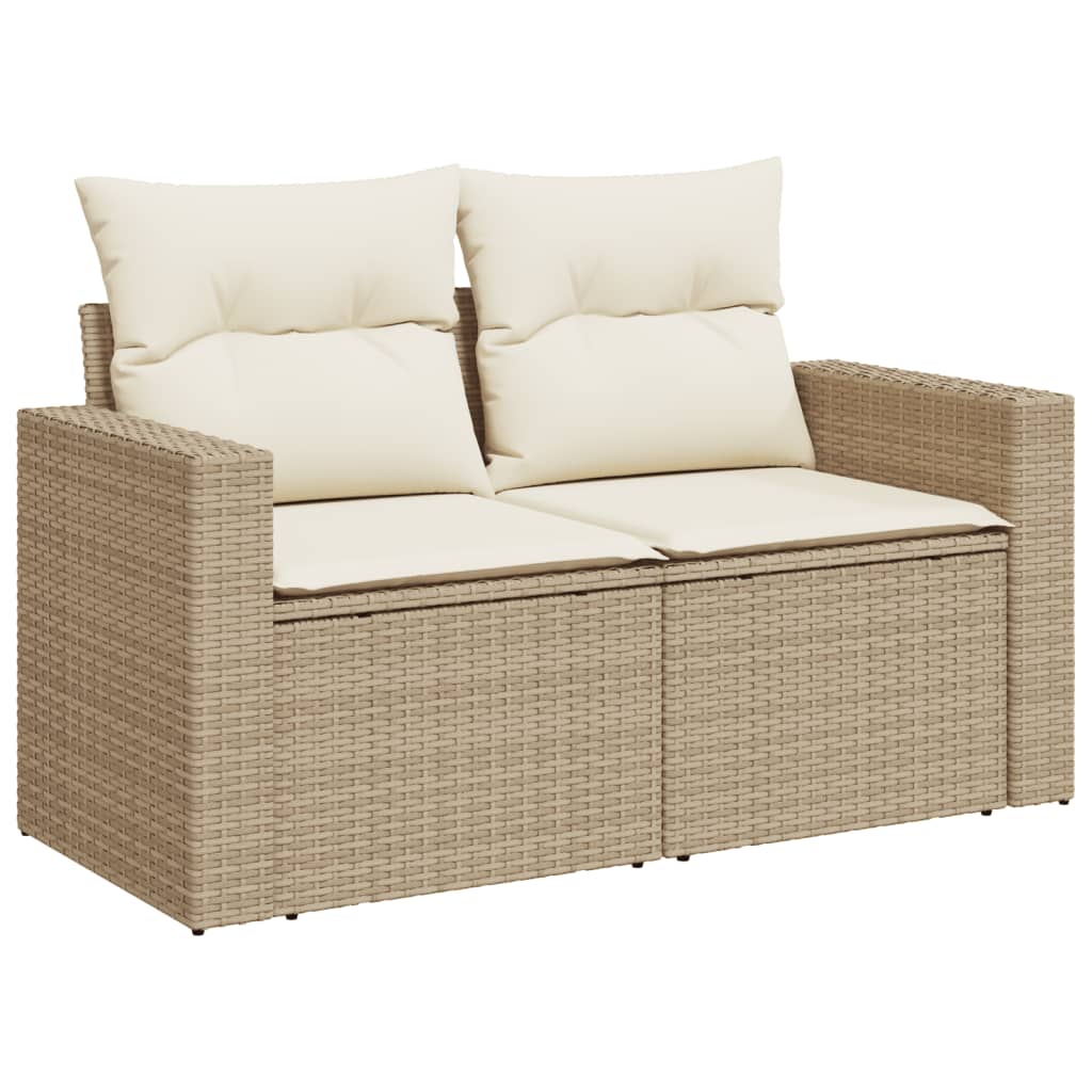 Set Divano da Giardino 9 pz con Cuscini Grigio in Polyrattan - immagine 3
