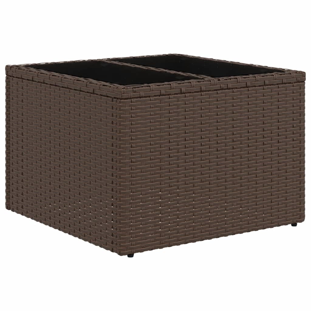 Set Divani da Giardino 11 pz con Cuscini in Polyrattan Grigio - immagine 6