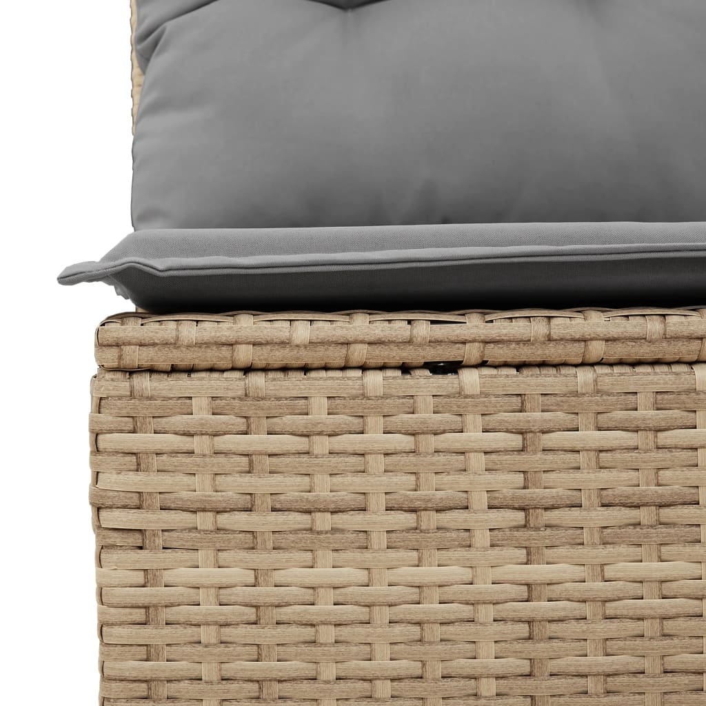 Set Divano da Giardino 5 pz con Cuscini Beige in Polyrattan - immagine 5